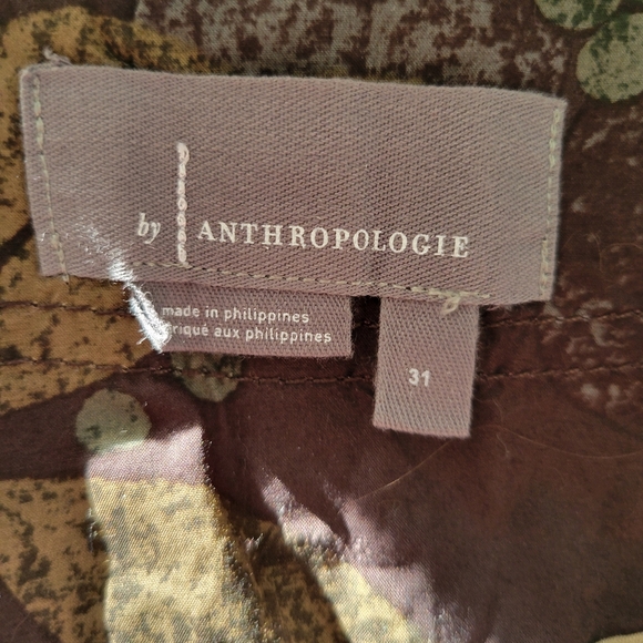 NWT Anthropologie Cotton Floral Camo Cropped Cargo Pants - Picture 4 of 6